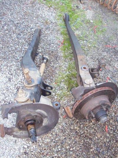 2WD Passenger axle beam and 4WD passenger axle beam