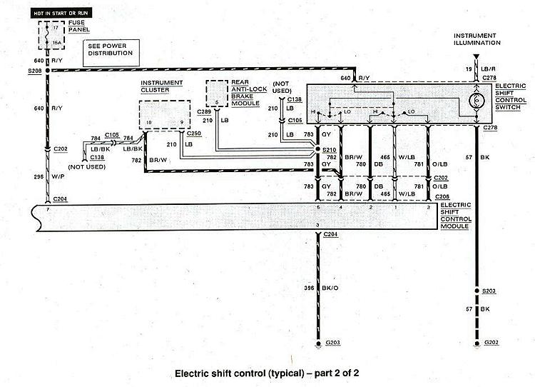 Bronco II electronic shift wiring diagram part 2 of 2