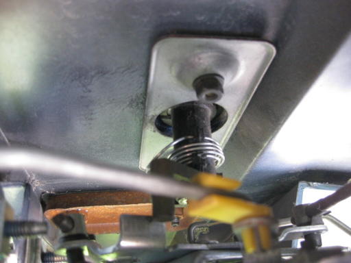 Remove the two 9 mm nuts holding the latch to the gate