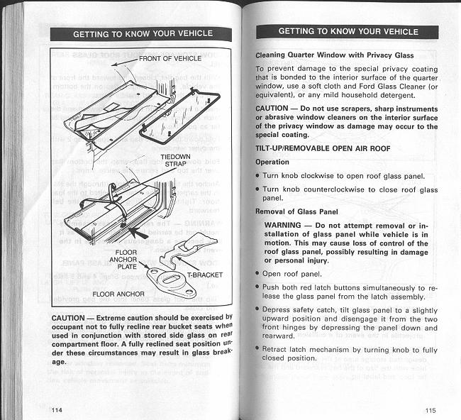 Ford Bronco II rear side window instructions #3