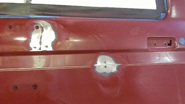 sanding dents down to bare metal