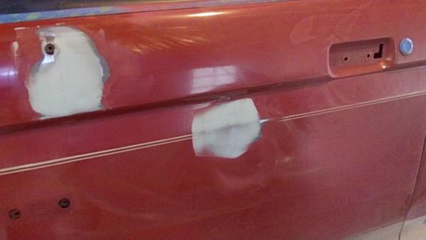 Adding body filler to dents
