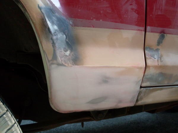 Here's the passenger side that got the fiberglass