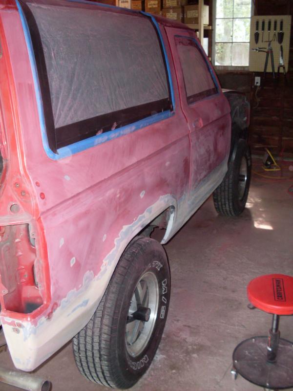 Sanding quarter panel