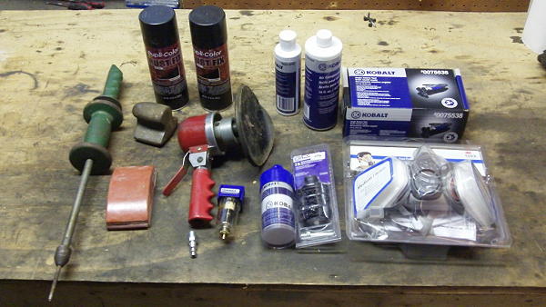 Bodywork tools and supplies