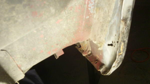 backside of rust hole