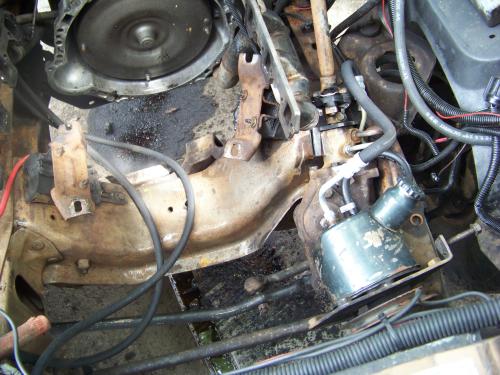 Engine cross member after being cleaned with oven cleaner - Pic #1