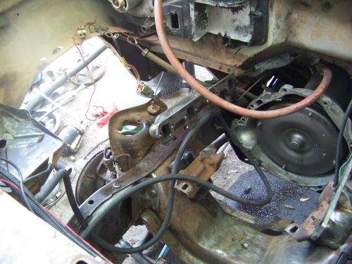 Engine cross member after being cleaned with oven cleaner - Pic #4