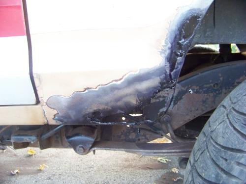 treating the rusty metal