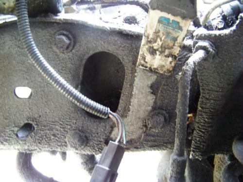 Frame rail covered in grease and oil