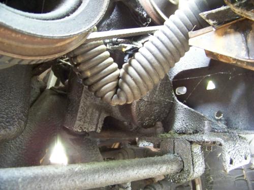 Kinked lower radiator hose