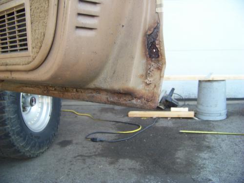 Lower section of door had more rust than I wanted to fix