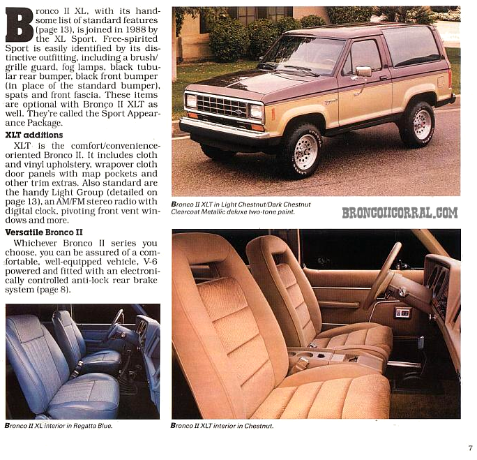 1988 Ford Bronco II XLT Brochure