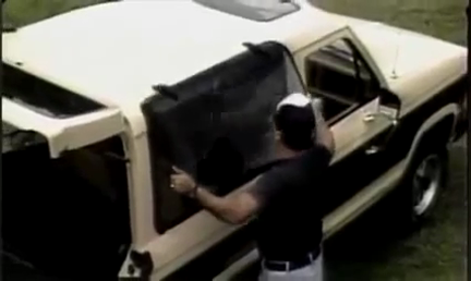 Ford Bronco II Quarter Flip Removable Window Removal Step 1