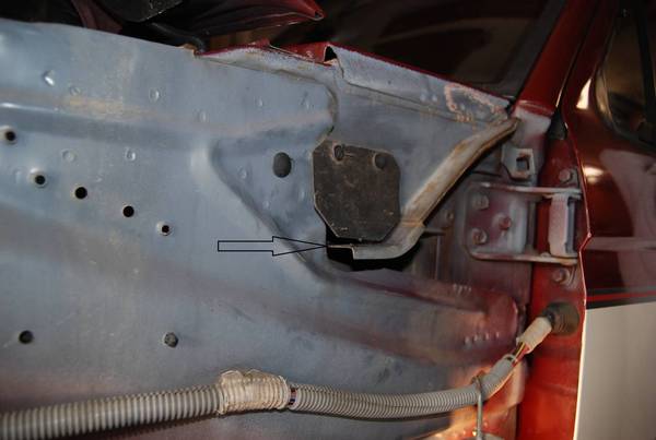 outside of the drain hole