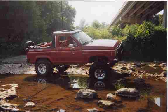 Sherrod Bronco II Convertible along the river