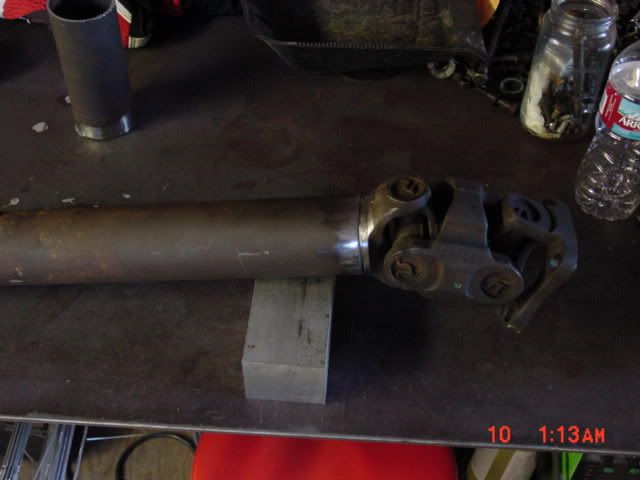 Yoke installed in shortened driveshaft