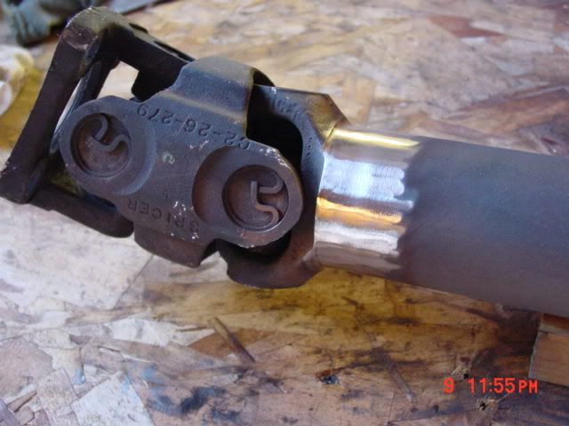 Then I proceeded to grind the weld down flush with the tube