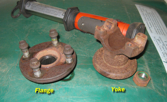 Flange and yoke