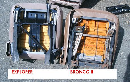 Explorer vs Bronco II seat brackets