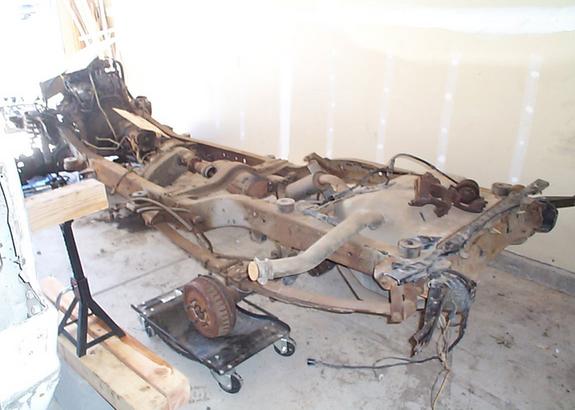 Ford Bronco II frame without the body